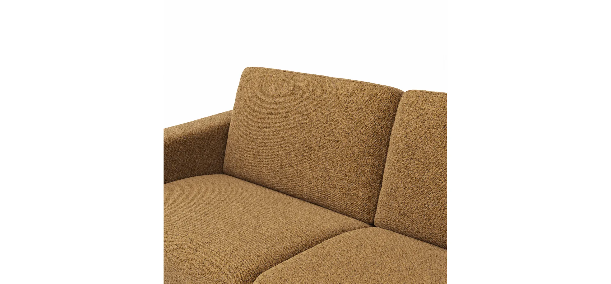 Sofa Nuoro - 2,5-Sitzer inkl. Schlaffunktion, Armlehne 1, Stoff, Cognac