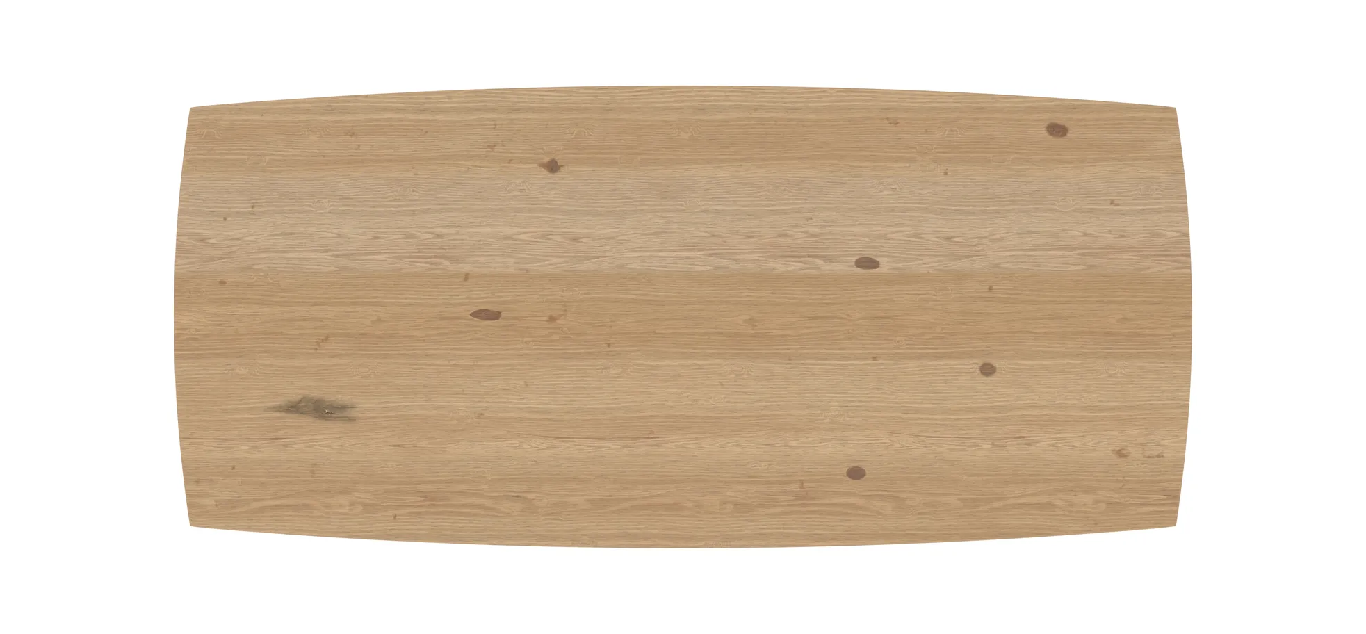 Esstisch 3100 - LB ca. 220x100 cm, Asteiche Bianco massiv, Holzwange