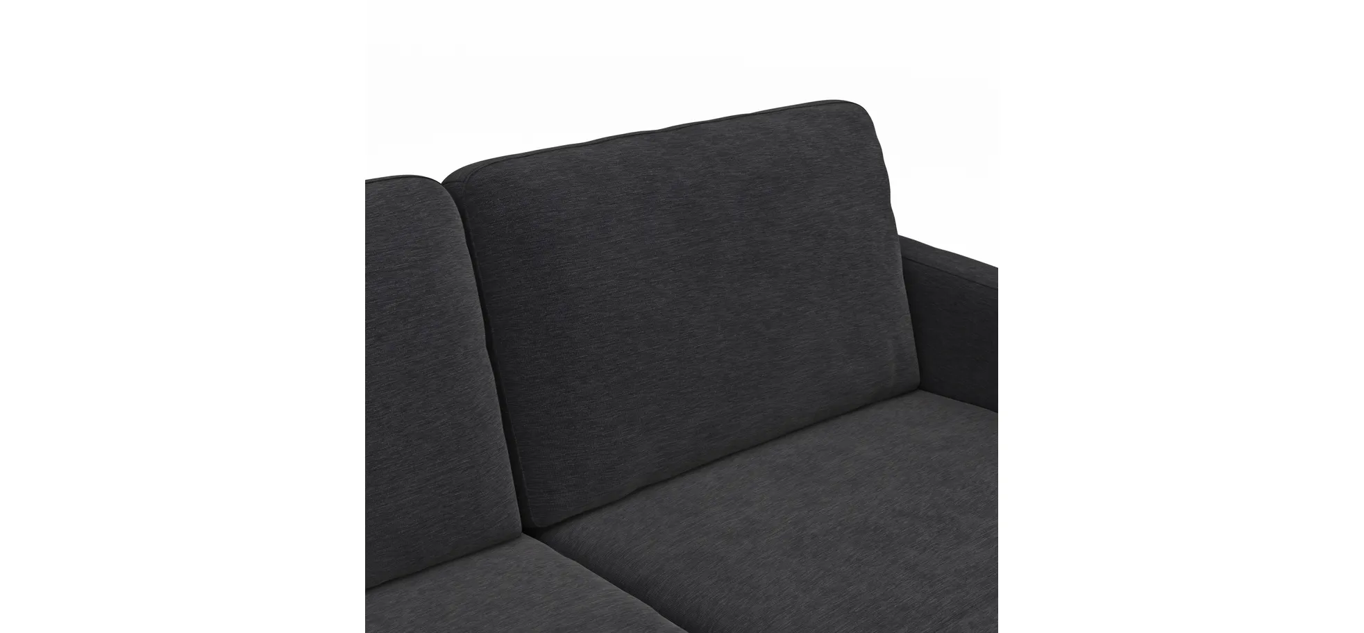 Wohnlandschaft Enna - Ecke links, 2,5-Sitzer, Longchair rechts, Stoff, Anthrazit