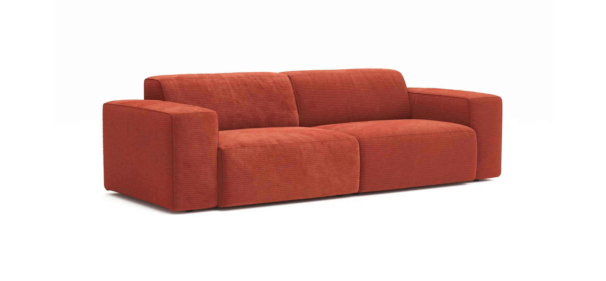 Sofa Elementos - 3-Sitzer XL, Stoff, Campari