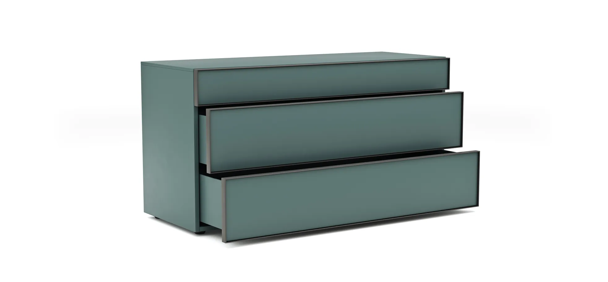 Kommode Loretto - BHT ca. 135x70x53 cm, Lack matt, Salbeigrün