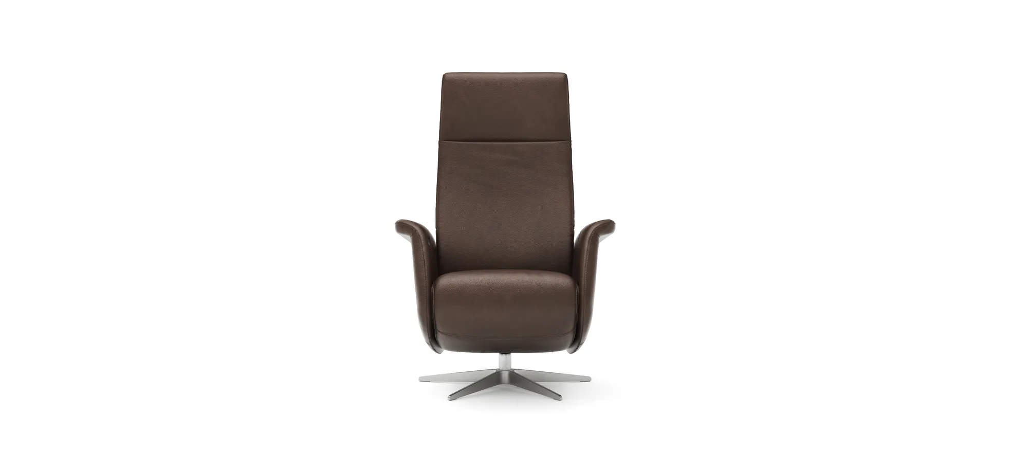 Relaxsessel Girona -  Relaxfunktion (motorisch), Leder, Dunkelbraun