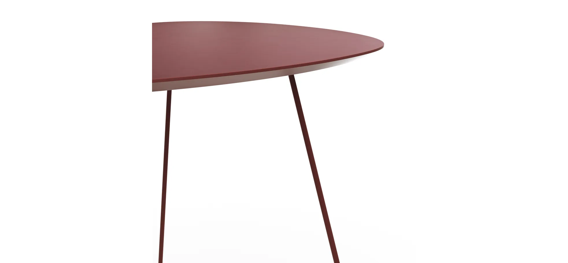 Ecktisch Fano - LBH ca. 59x50x55 cm, Fenix, Bordeaux