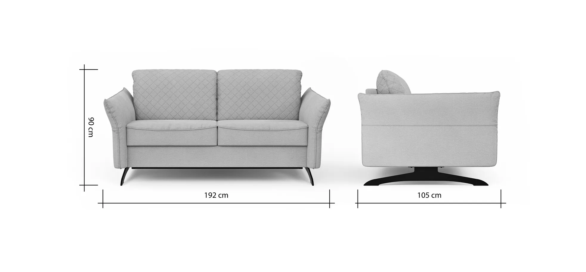 Sofa Melida - 2,5-Sitzer inkl. Schlaffunktion, Stoff, Smaragd