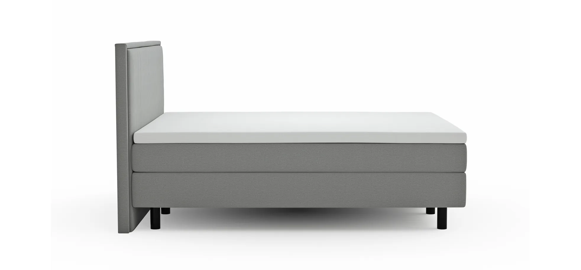 Boxspringbett Valencia - Liegefläche ca. 160x200 cm, Stoff, Zink