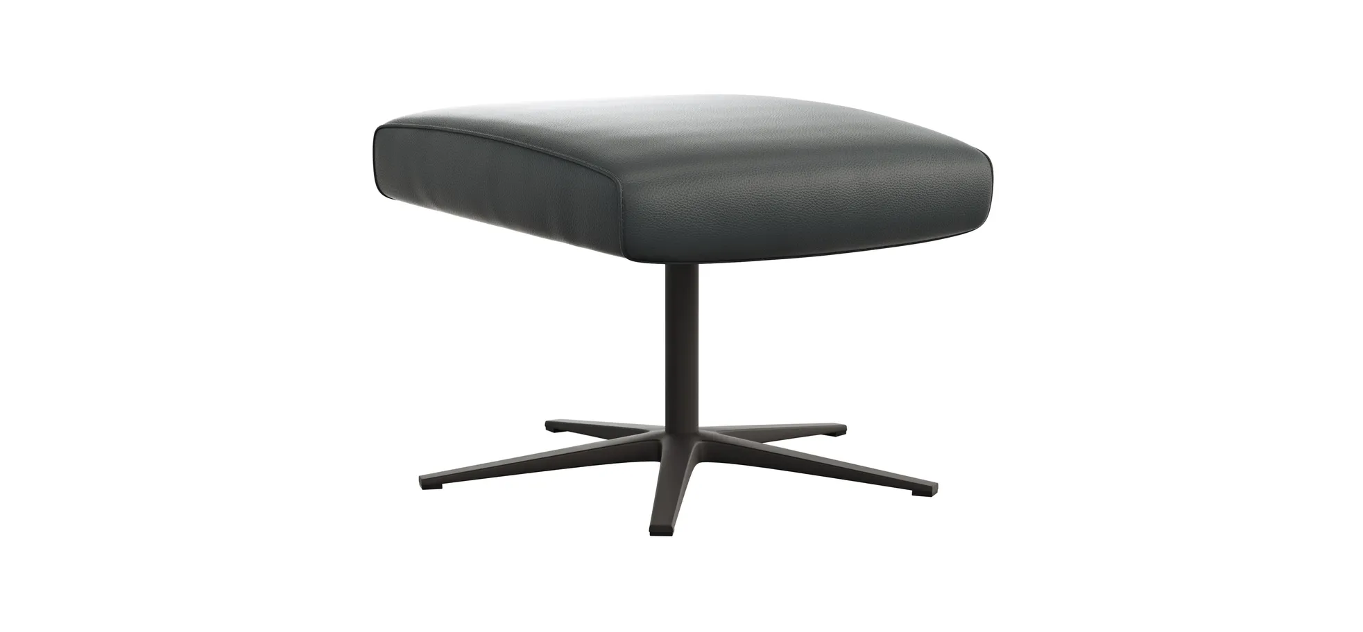 Hocker Noto Relax II - Leder, Schwarz 120502