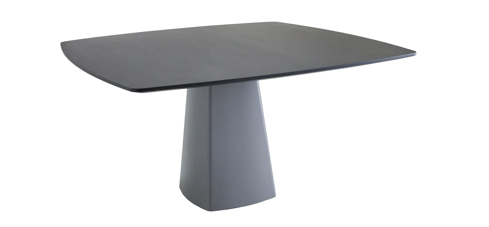 Esstisch Cono - LB ca. 140x140 cm, Eiche massiv, Schwarz 3027064