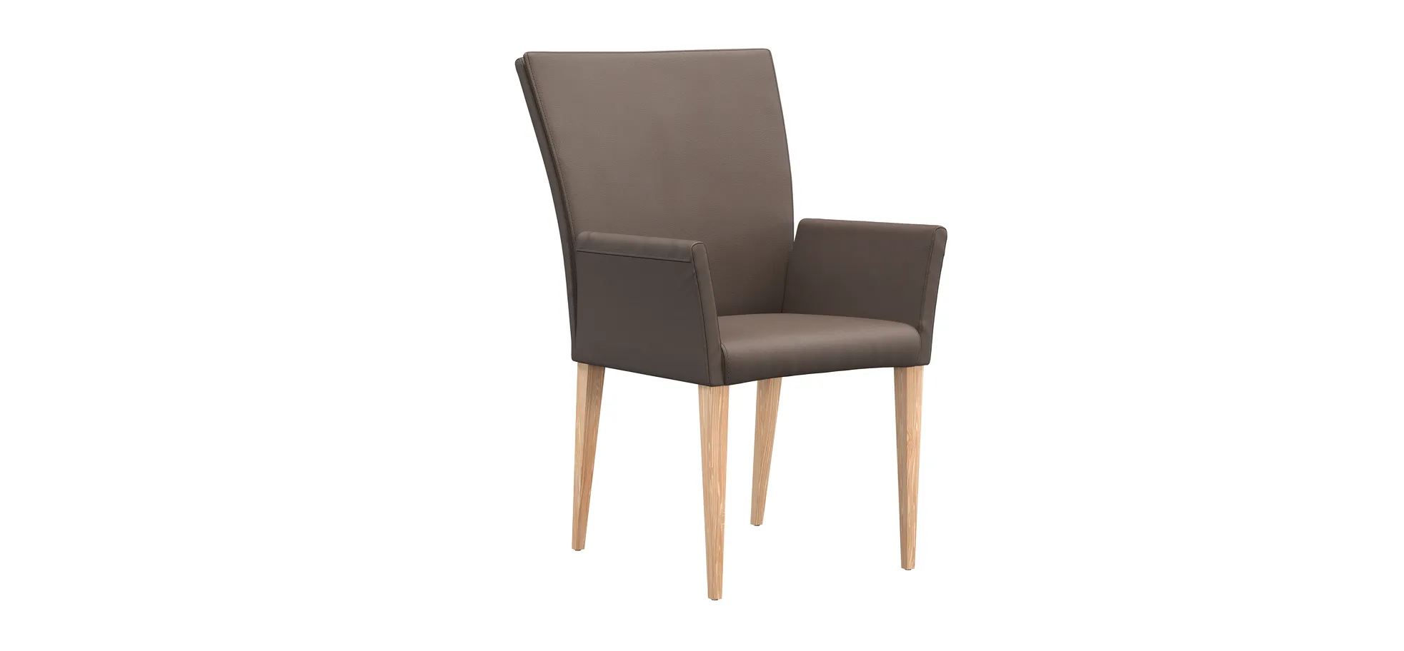 Armlehnstuhl Floriana - Leder, Espresso 104431
