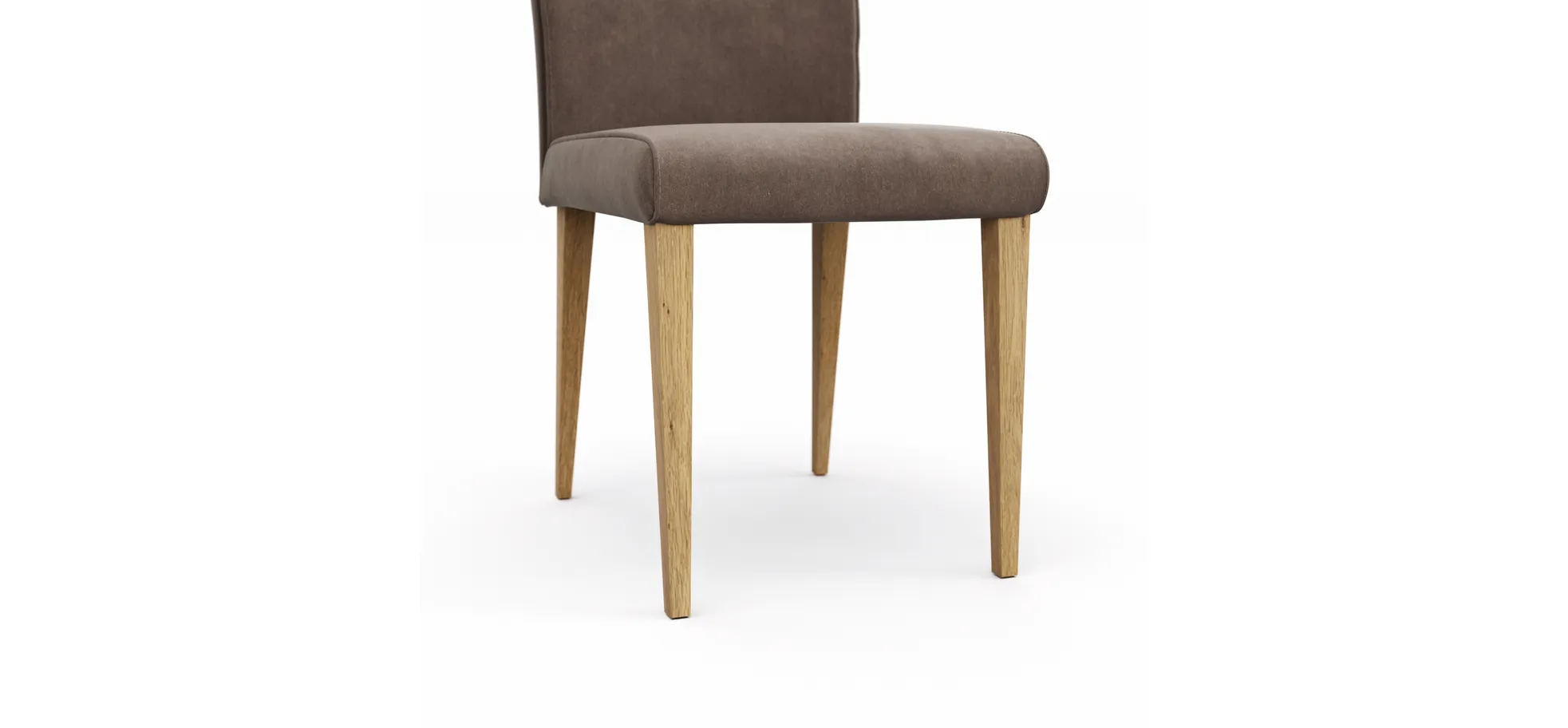 Stuhl Florea - Stoff, Dunkelbraun