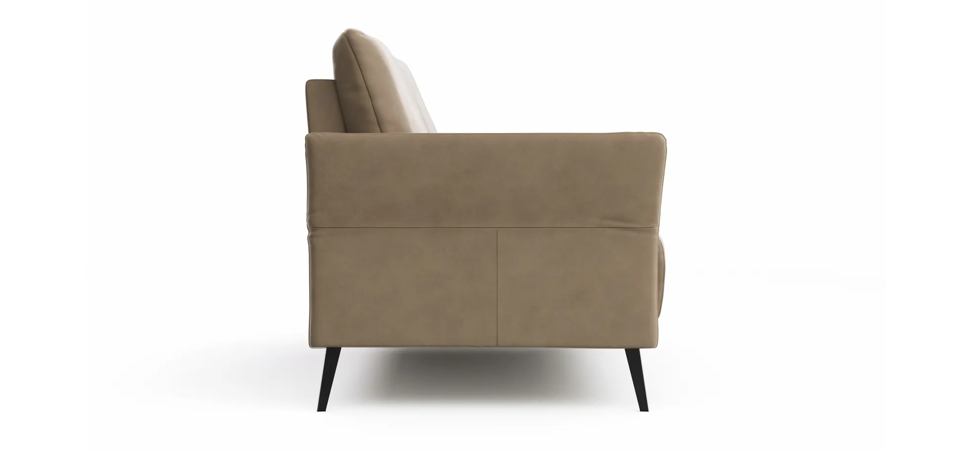Sofa Rosario - 2-Sitzer, Leder, Rauchbraun