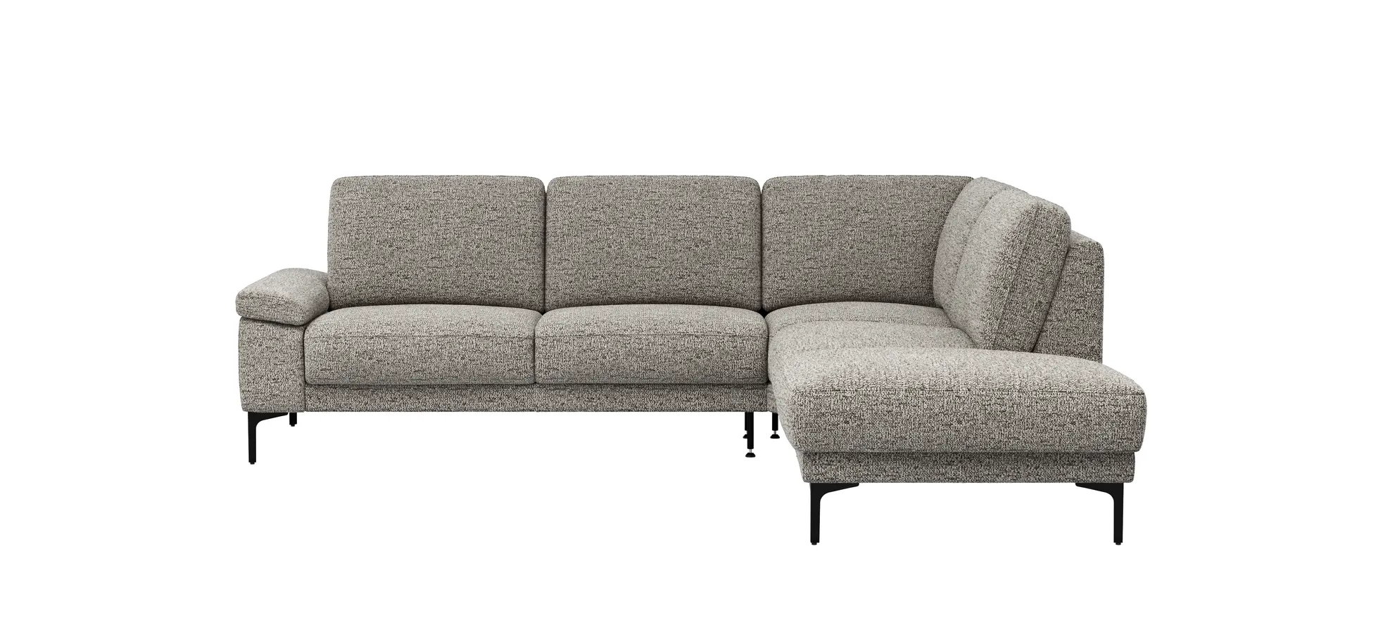 Ecksofa Matero - 2-Sitzer mit Ecke rechts, Stoff, Graubeige 201847