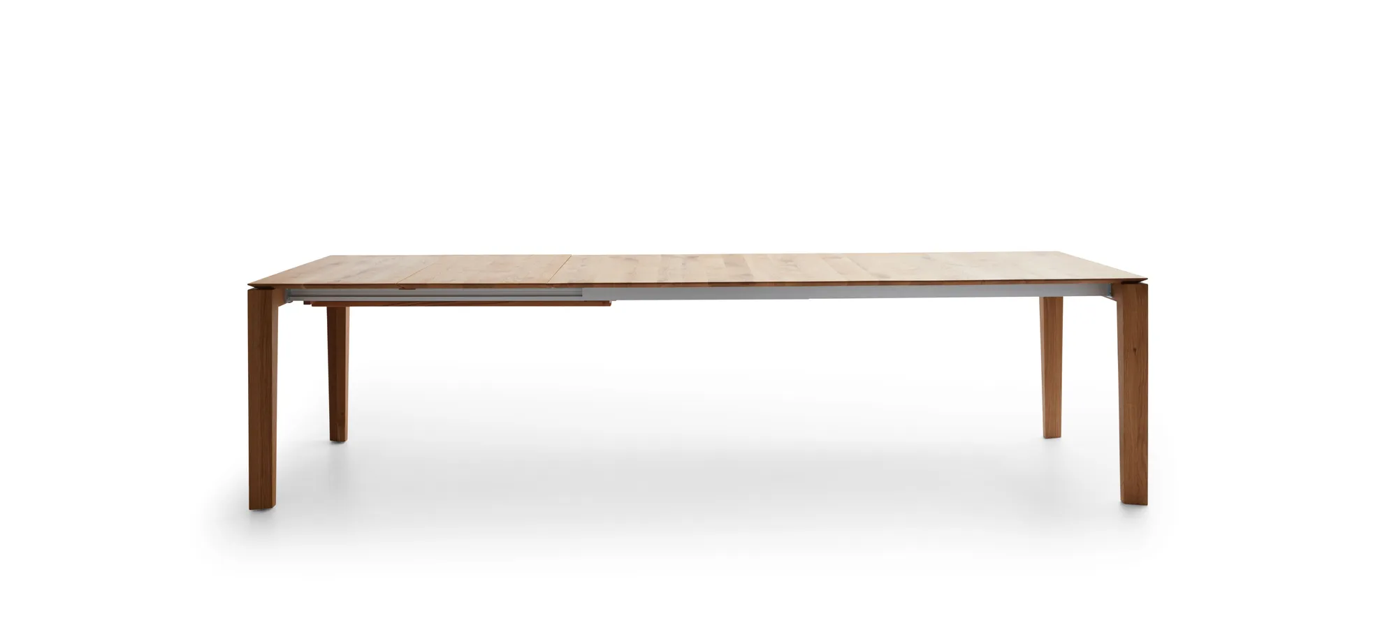 Esstisch 3400 - ausziehbar, LB ca. 200x100 cm, Asteiche massiv, Geölt, Gedrehter Fuss