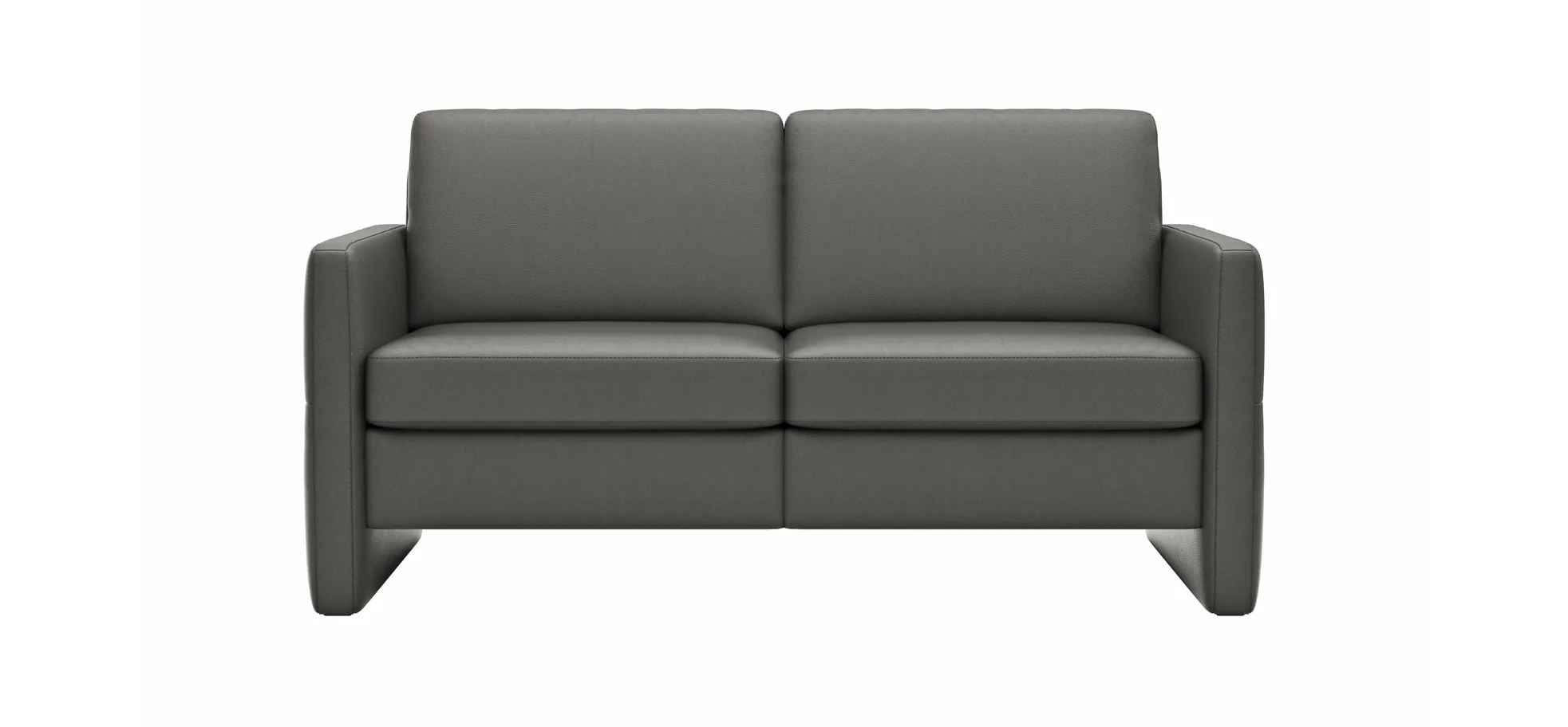 Sofa Arima - 2-Sitzer, Leder, Anthrazit 108573