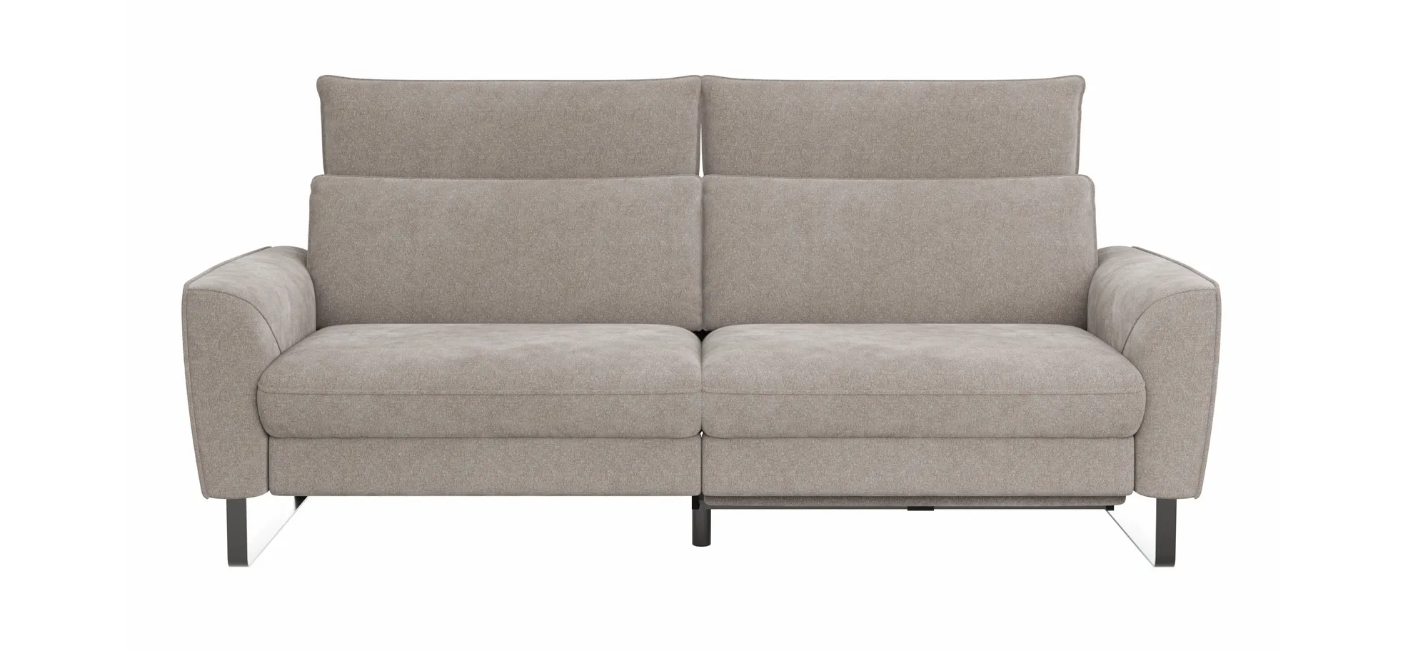 Sofa Avela - 3-Sitzer inkl. Relaxfunktion motorisch und Kopfteil verstellbar, Stoff, Bisquit 1291430746