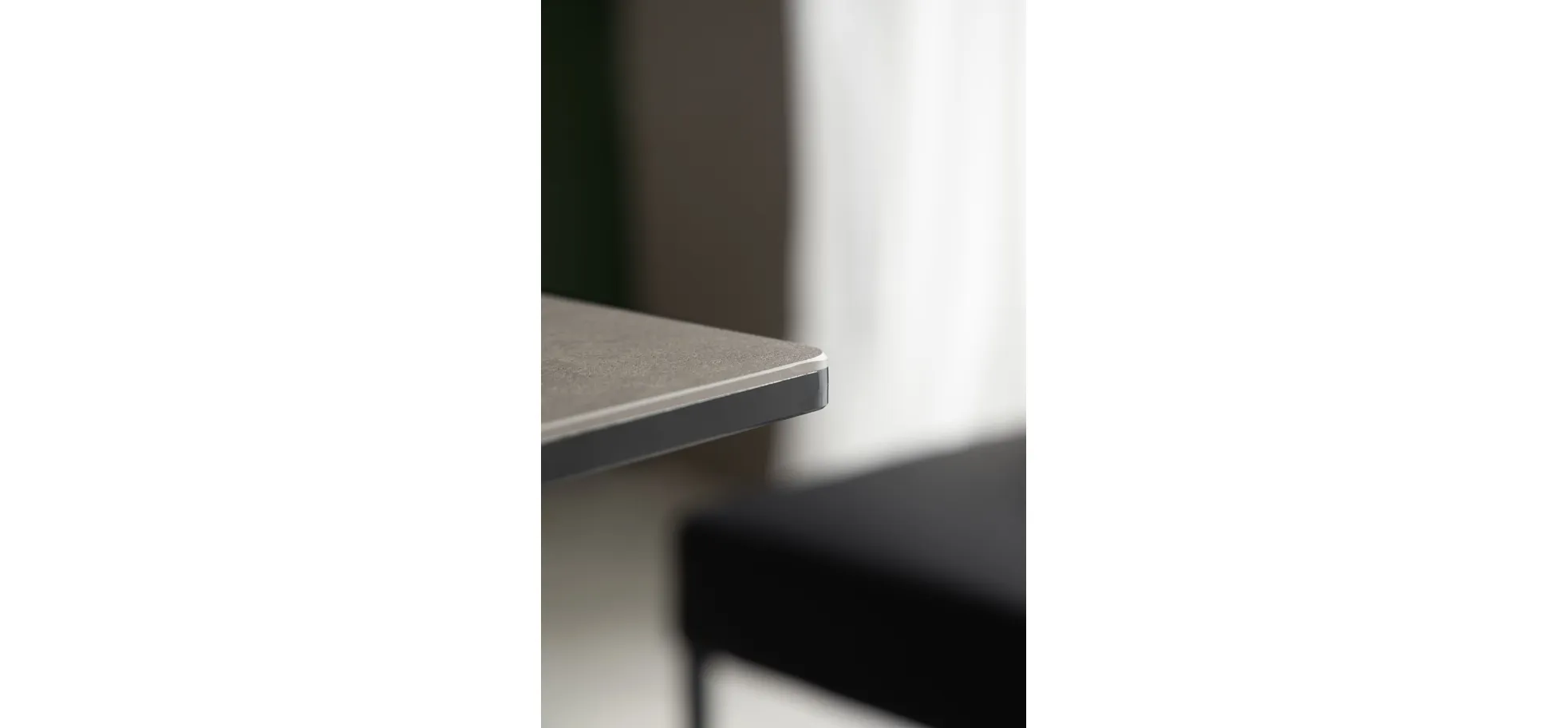 Esstisch Iseo - LB ca. 140x80 cm, ausziehbar, Keramik, Grau