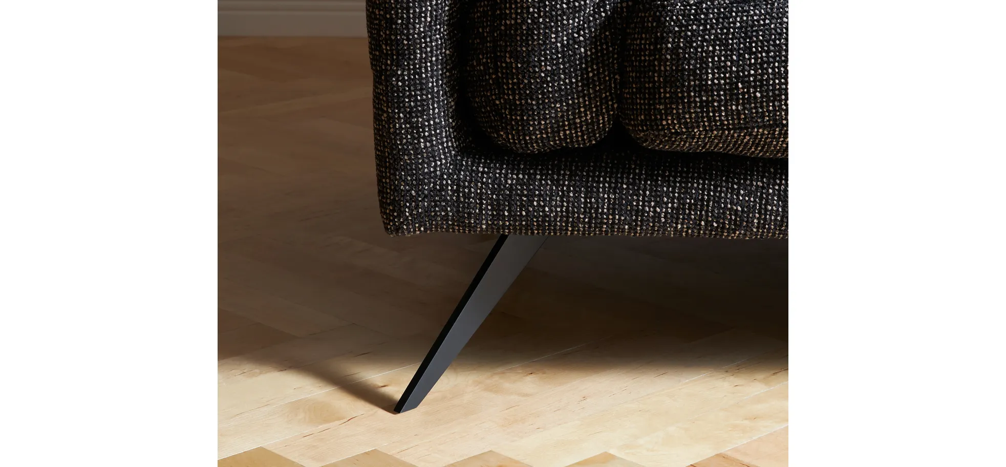 Sofa Valdemoro - 3-Sitzer, Stoff, Anthrazit