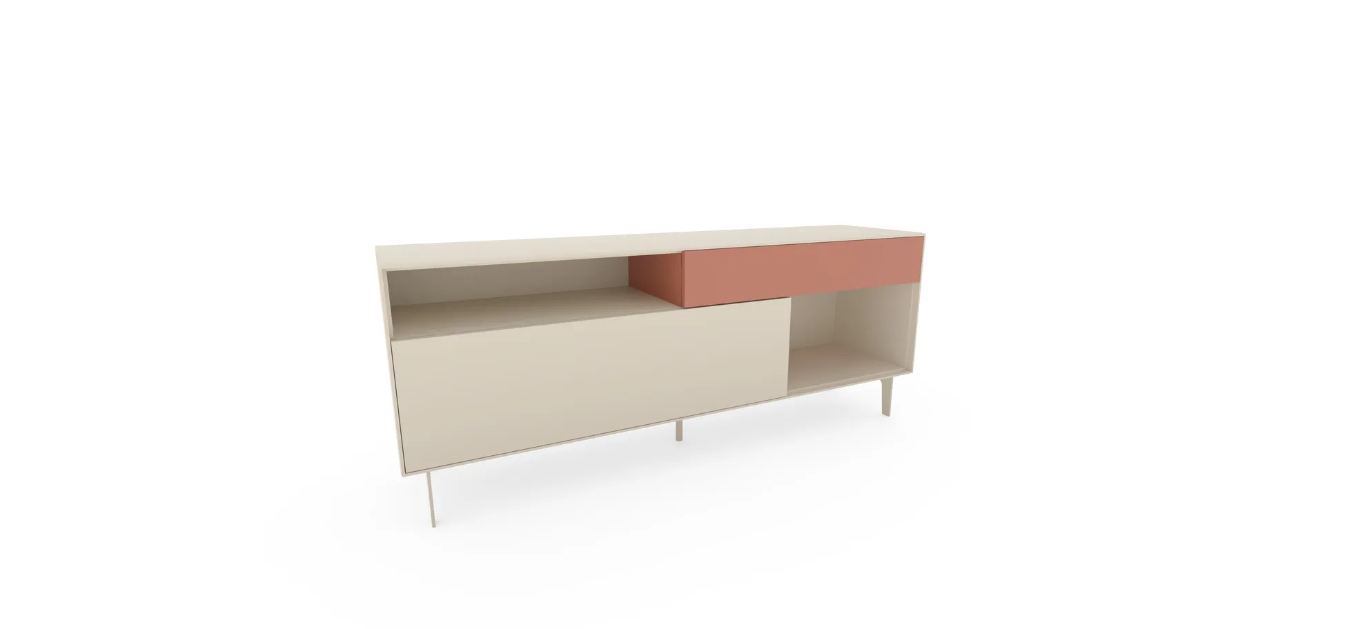 Sideboard Colore - B ca. 180 cm, Lack, Kaschmir 145336