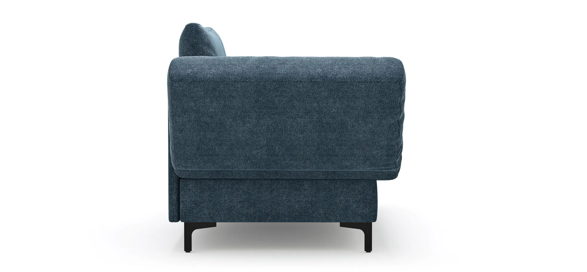 Schlafsofa Verano - Ausrichtung links inkl. Schlaffunktion und Bettkasten, Stoff, Petrol