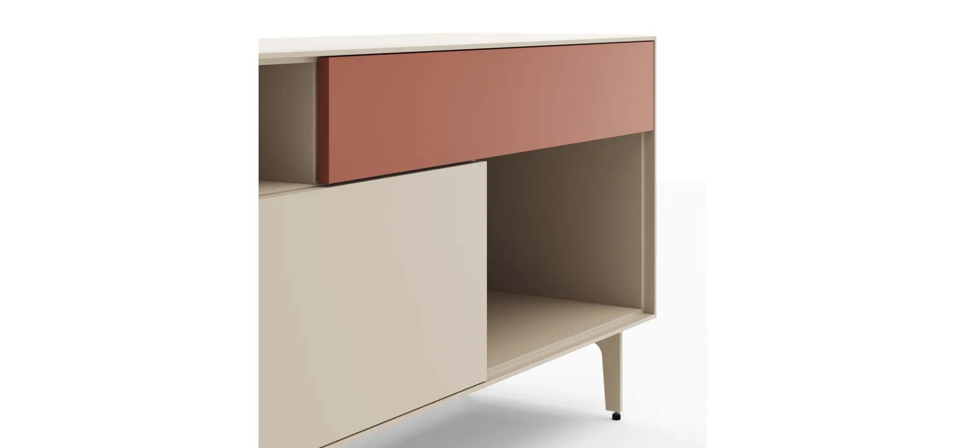 Sideboard Colore - B ca. 180 cm, Lack, Kaschmir