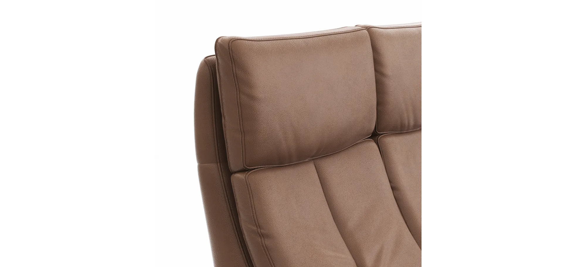 Sofa Sitz.Konzept Sofa - 2-Sitzer inkl. Kopfteilverstellung, Leder, Cognac