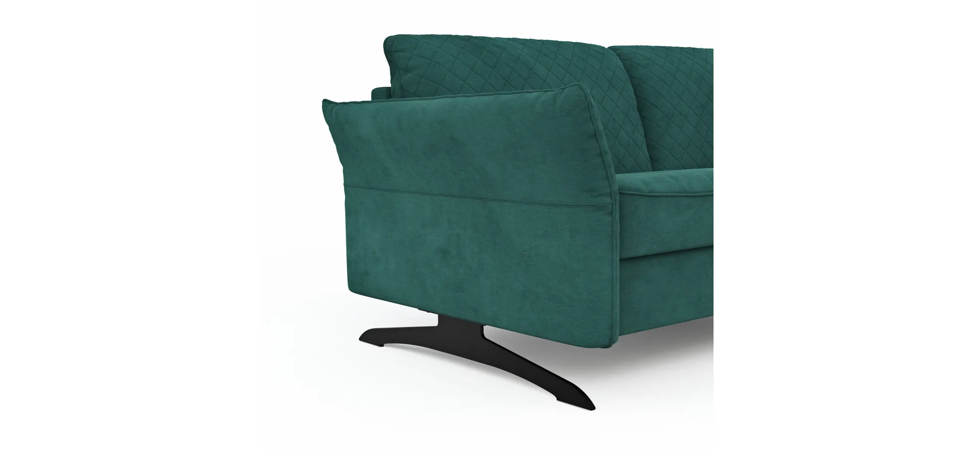Sofa Melida - 2,5-Sitzer inkl. Schlaffunktion, Stoff, Smaragd