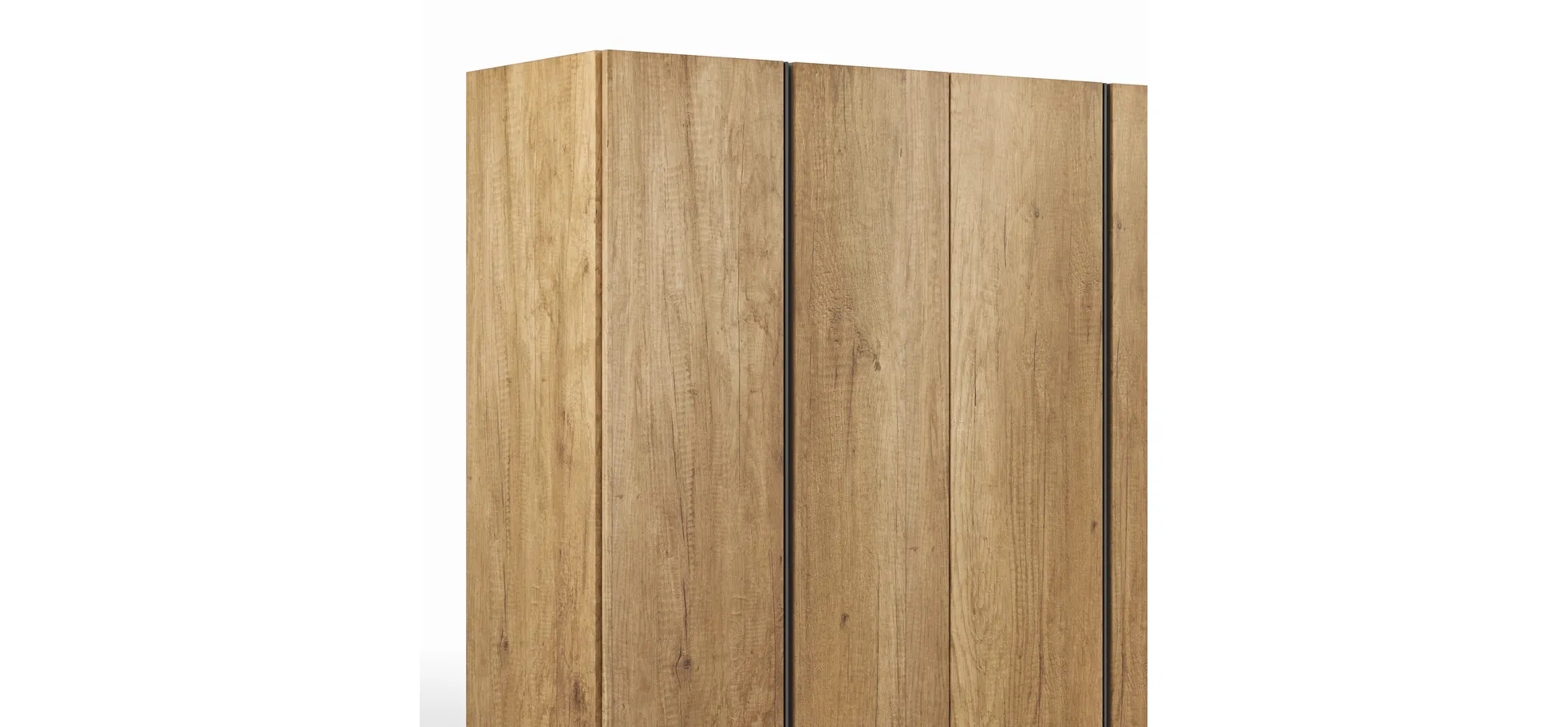 Drehtürenschrank Loretto - B ca. 280 cm, Melamin Astig hell