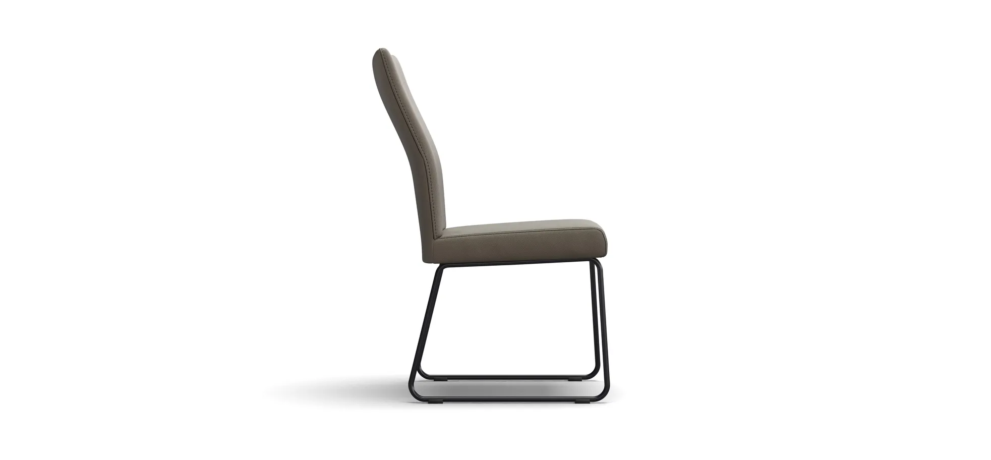 Polsterstuhl Carmelo - Leder, Olive