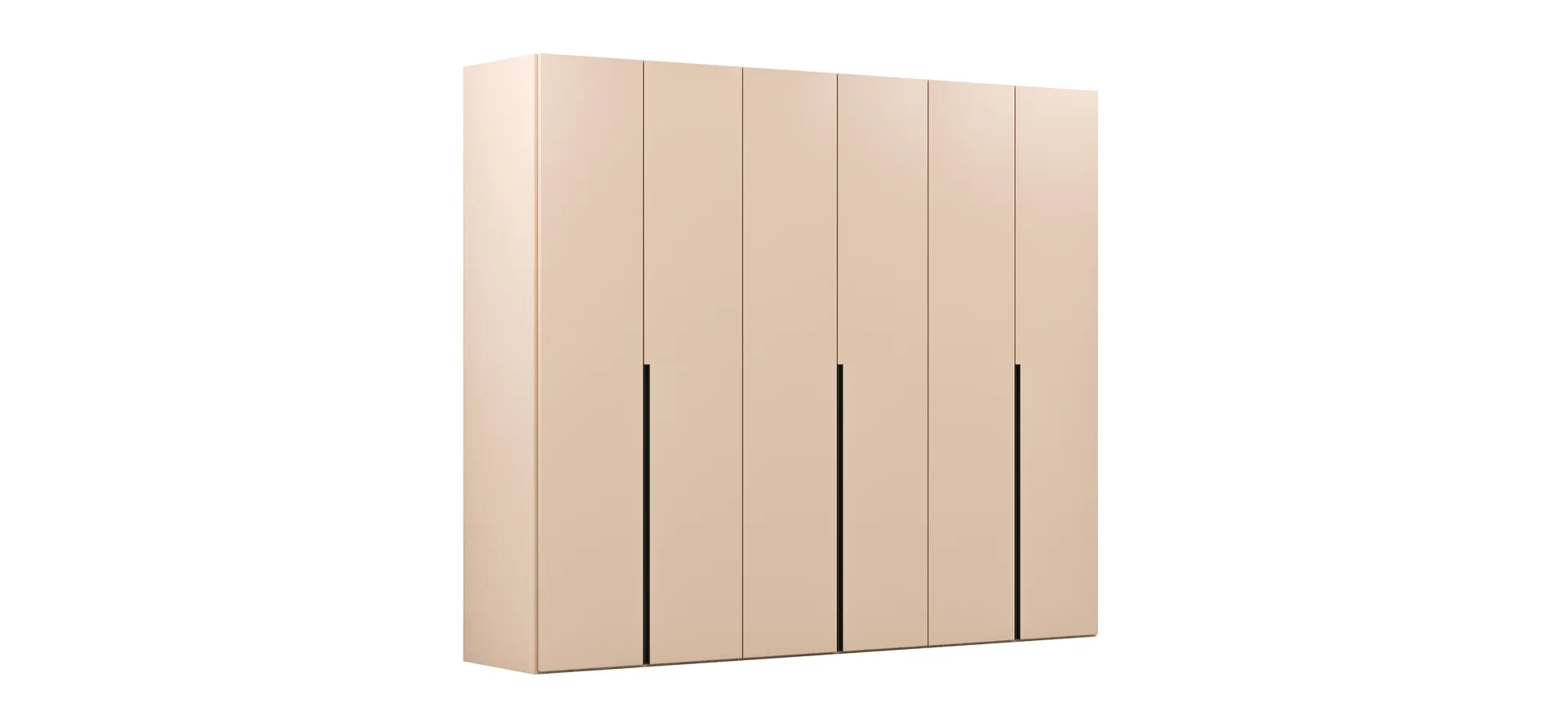 Drehtürenschrank Loretto - B ca. 280 cm, Lack matt, Sand 117676