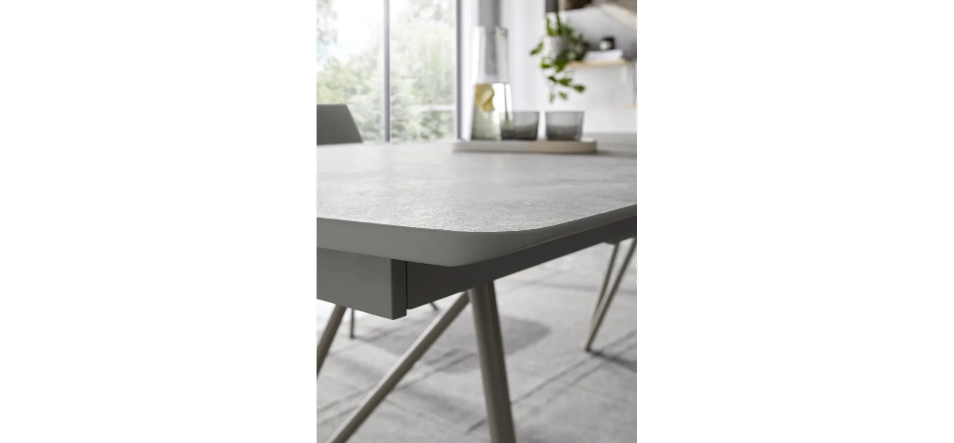 Esstisch Sedana - LB ca. 200x100 cm, HPL, Grau