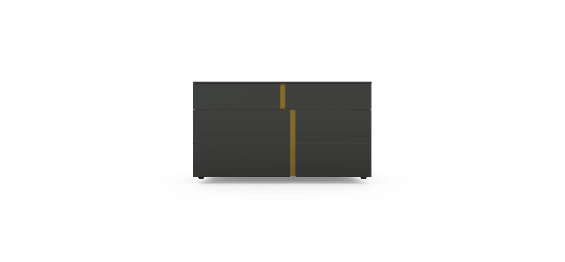 Kommode Loretto - BHT ca. 127x70x51 cm, Lack matt, Anthrazit