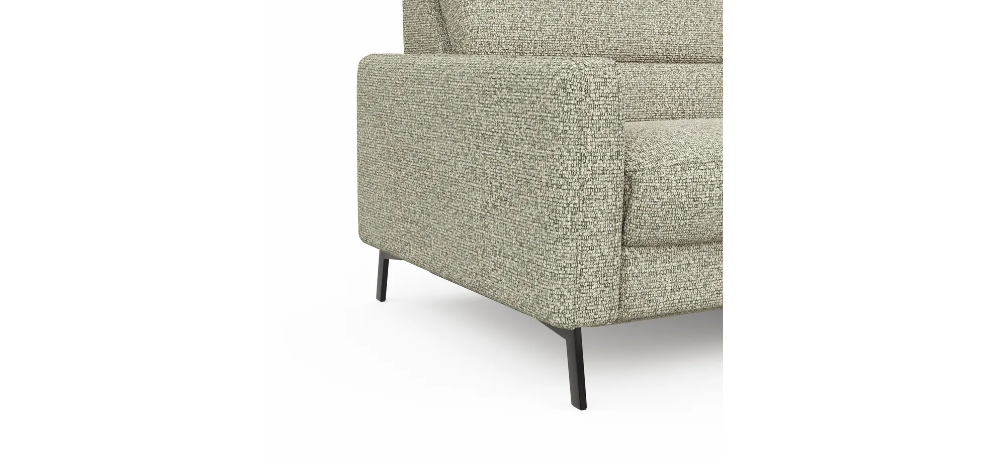 Ecksofa Valera - 3-Sitzer mit Ecke rechts inkl. Rückenlehne verstellbar und Relaxfunktion motorisch, Stoff, Limone