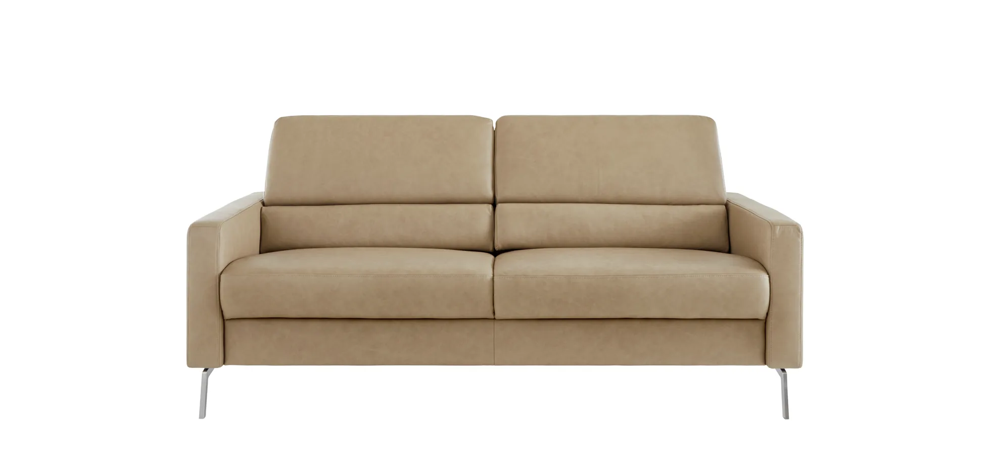 Sofa Valera - 2,5-Sitzer, Leder, Taupe 145969