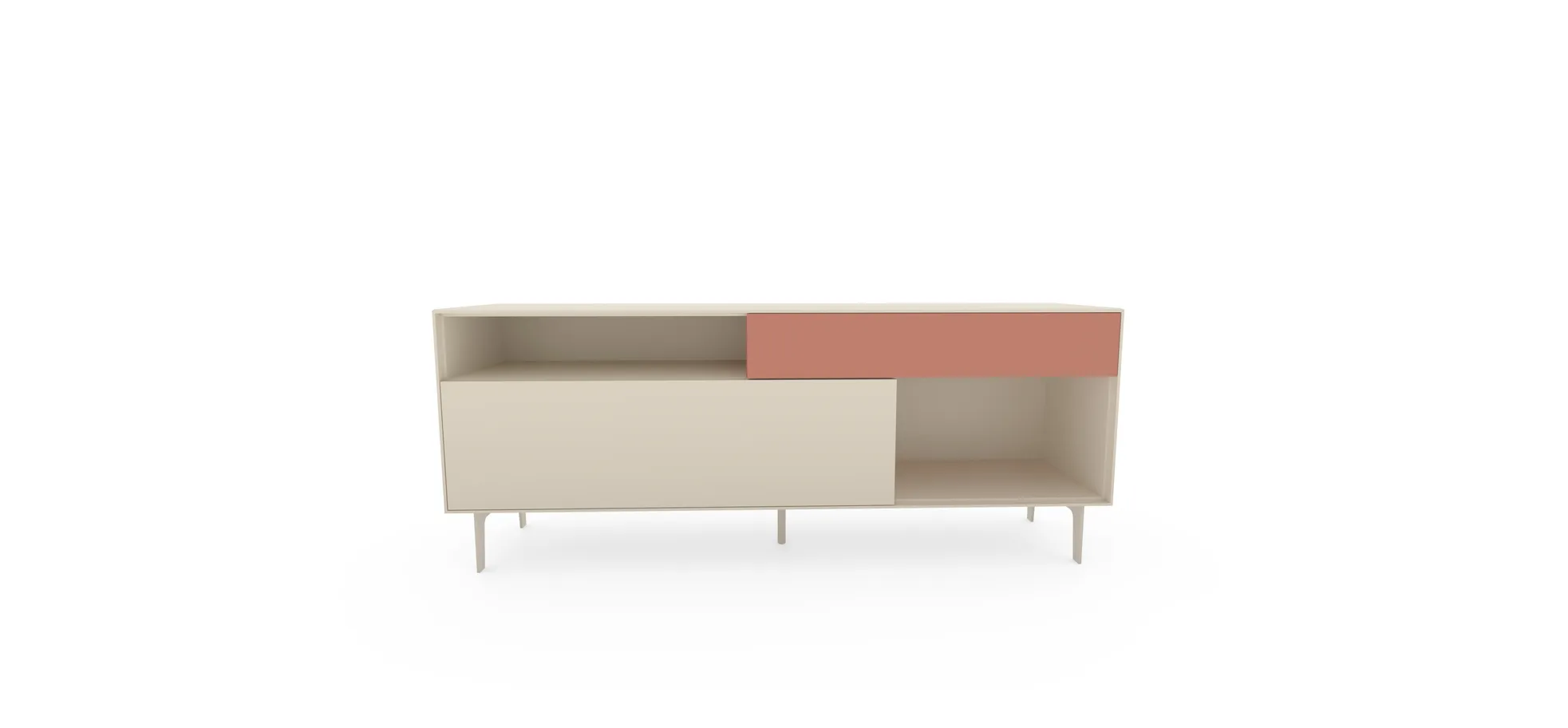 Sideboard Colore - B ca. 180 cm, Lack, Kaschmir