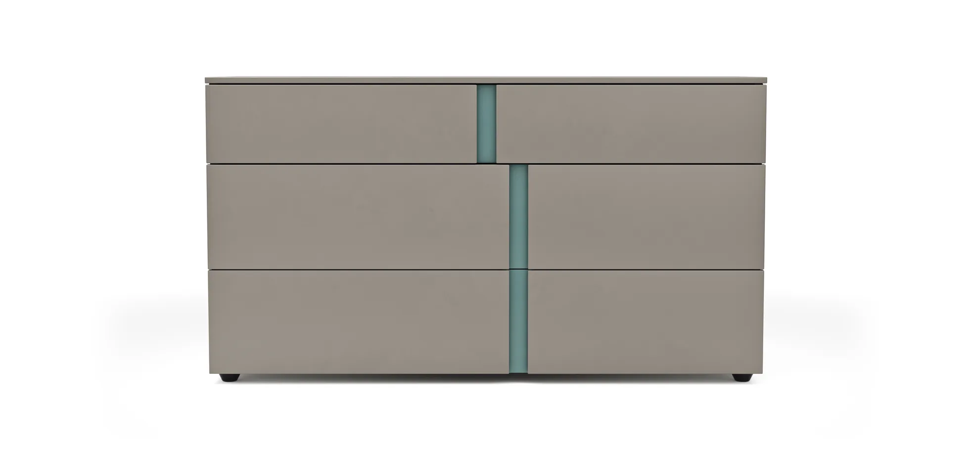 Kommode Loretto - BHT ca, 127x70x51 cm, Lack matt, Steingrau