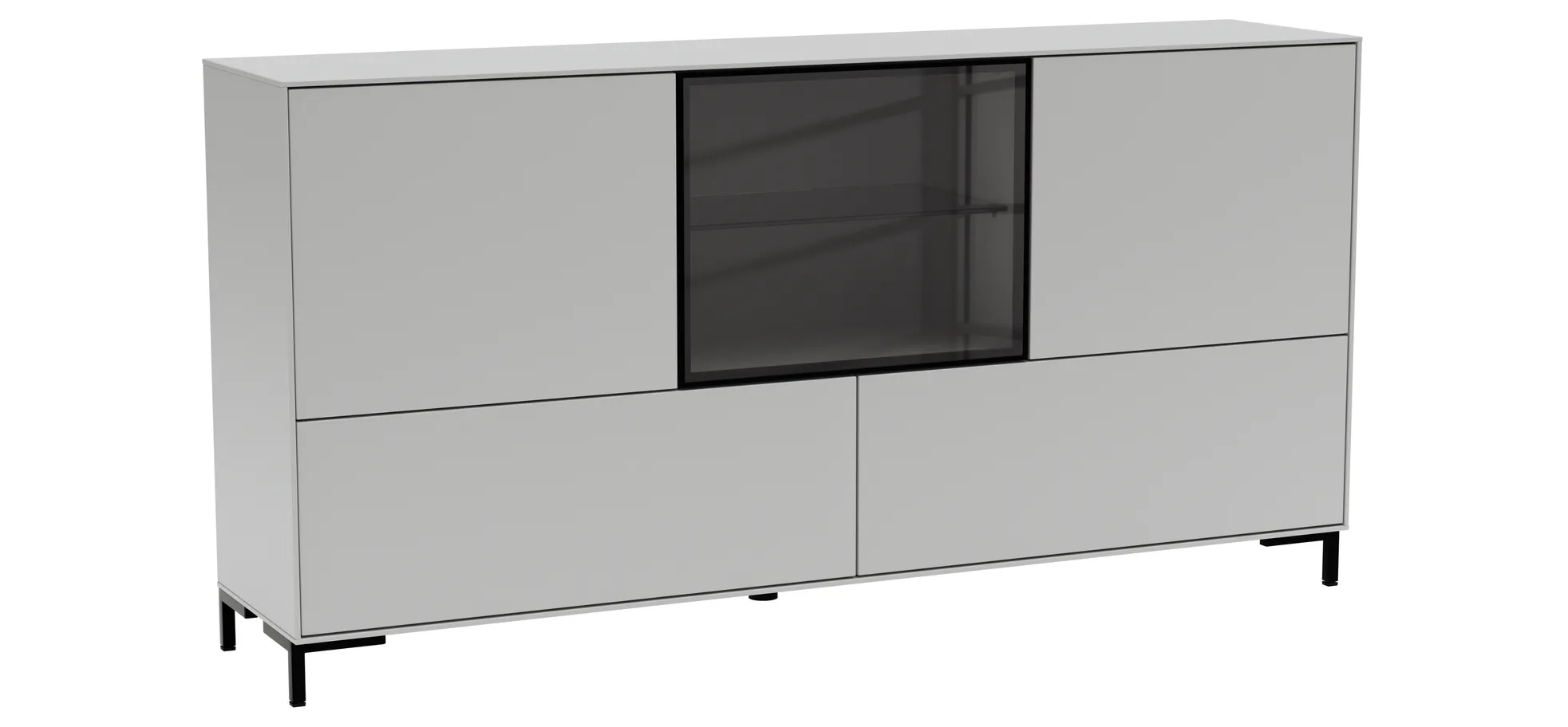 Sideboard Medio - Lack, Weiß
