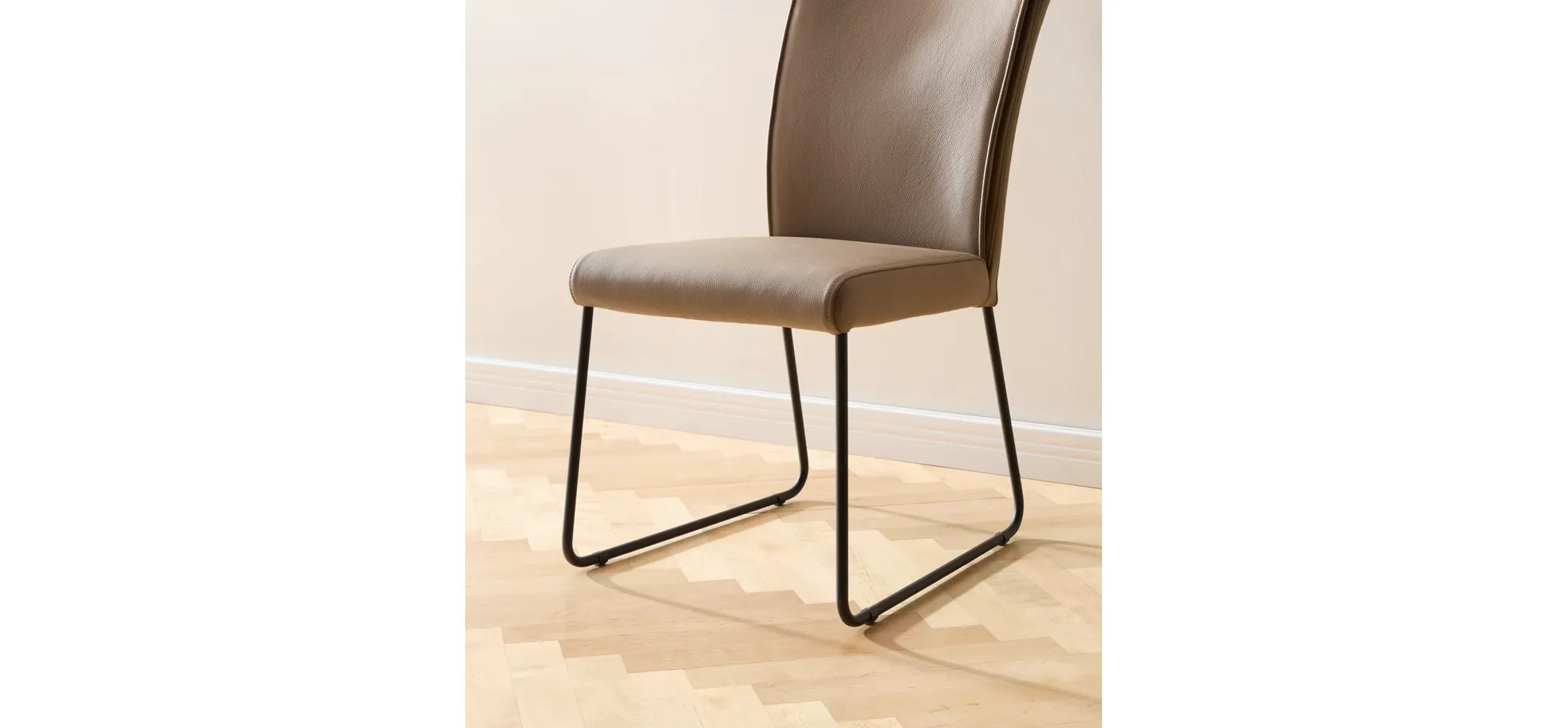 Stuhl Florea - Leder, Kitt