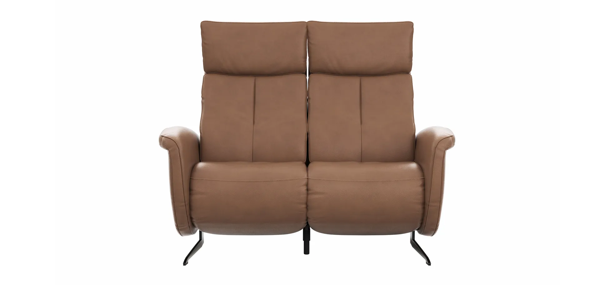 Sofa Sitz.Konzept Sofa - 2-Sitzer inkl. Relaxfunktion (motorisch) und Kopfteilverstellung, Leder, Cognac 145990