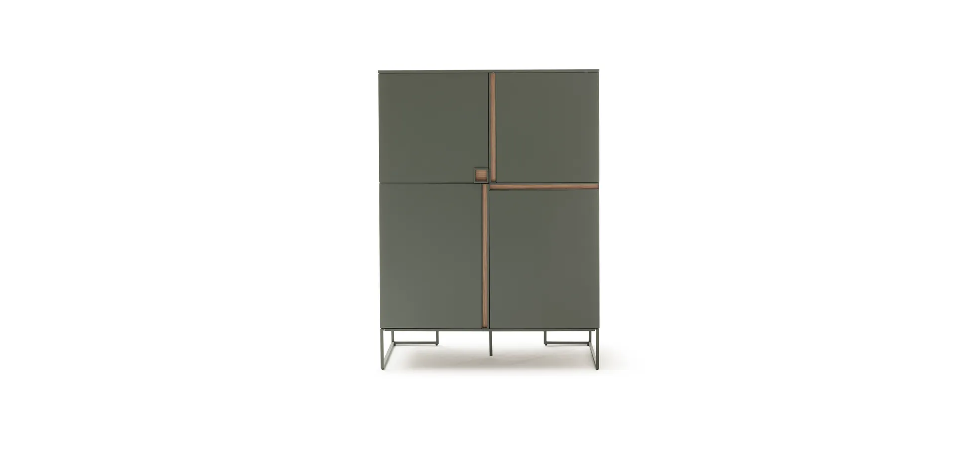 Highboard Venzone - BHT ca. 109x148x41 cm, Lack, Jade