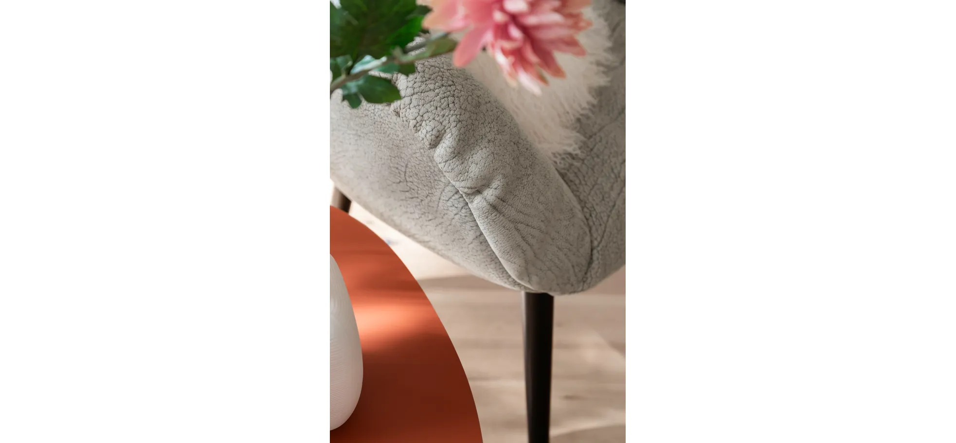 Sessel Sevano - Leder, Offwhite