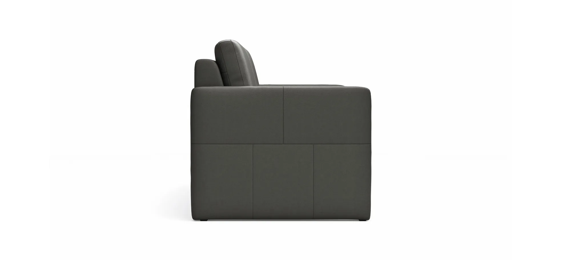 Sofa Arima - 2,5-Sitzer, Leder, Anthrazit