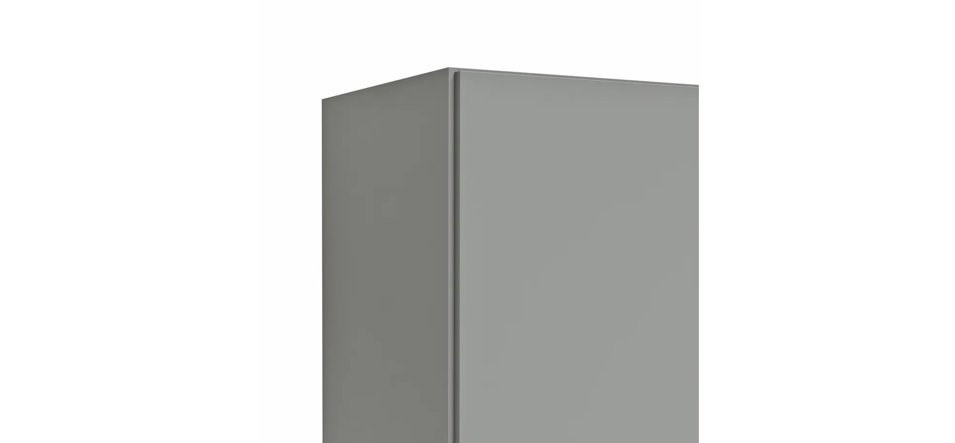 Drehtürenschrank Viana - B. ca. 151 cm, Lack, Steingrau