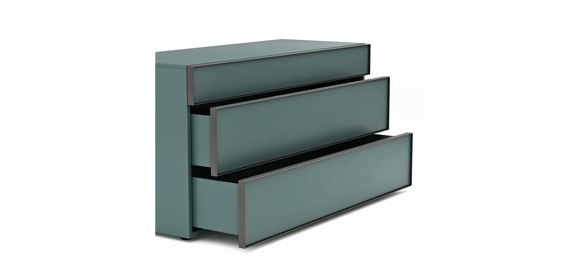 Kommode Loretto - BHT ca. 135x70x53 cm, Lack matt, Salbeigrün