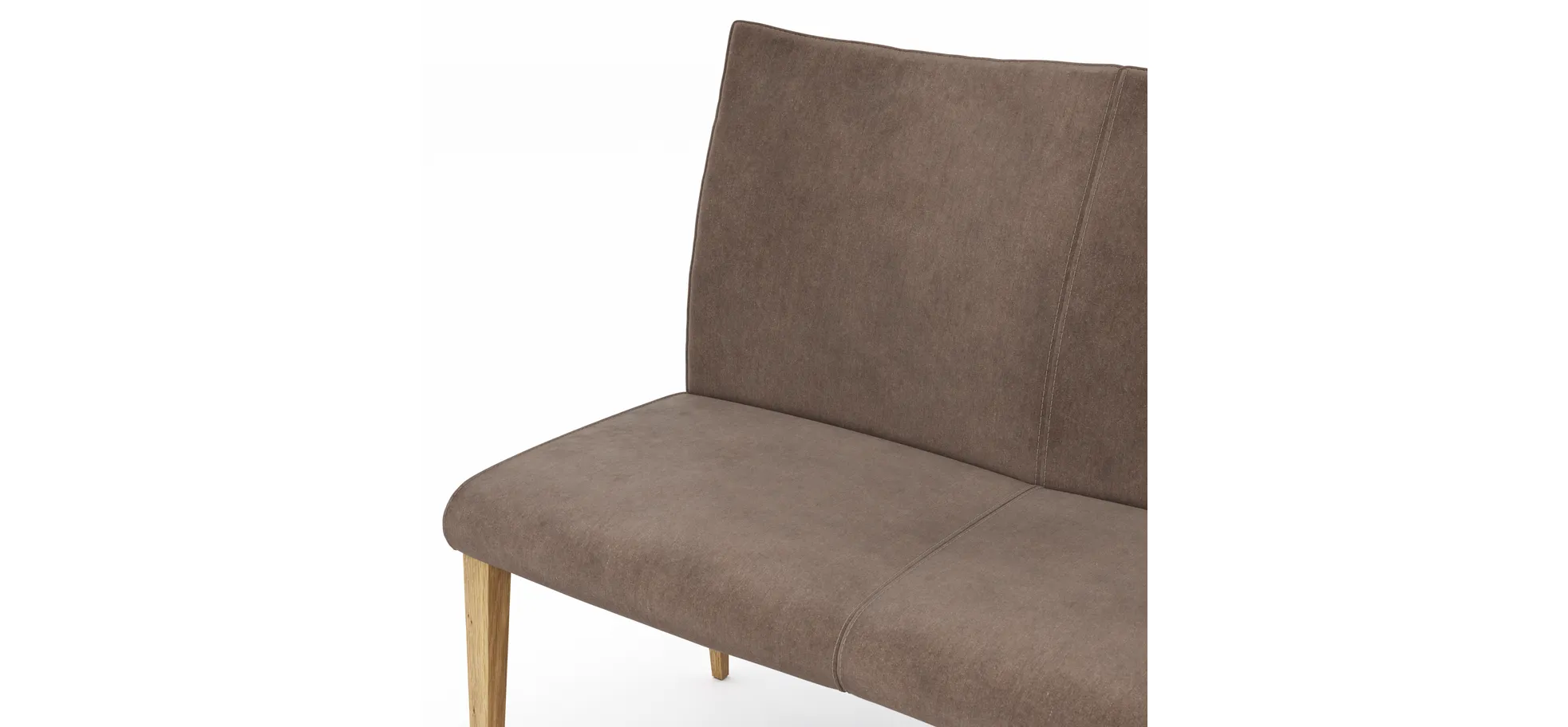 Polsterbank Florea - Breite ca. 155 cm, Stoff, Dunkelbraun