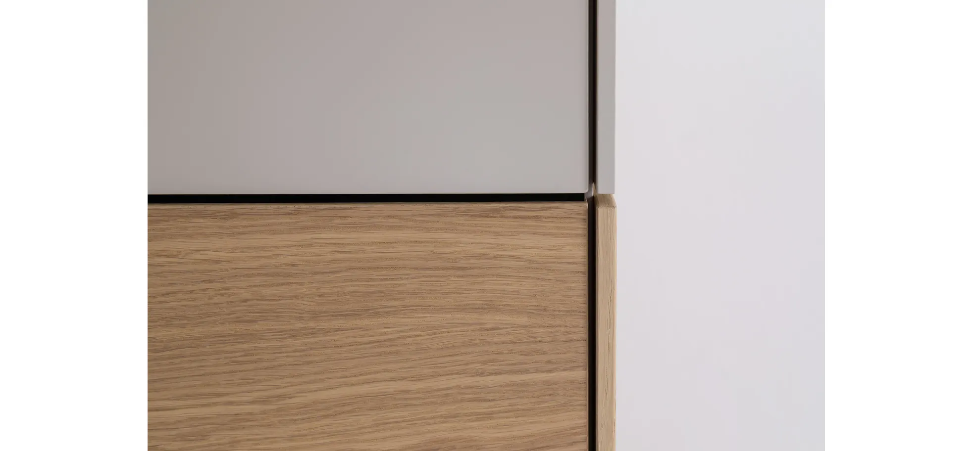 Drehtürenschrank Matera - BHT ca. 251x235x60 cm, Lack Matt, Kaschmir, Eiche, Milk