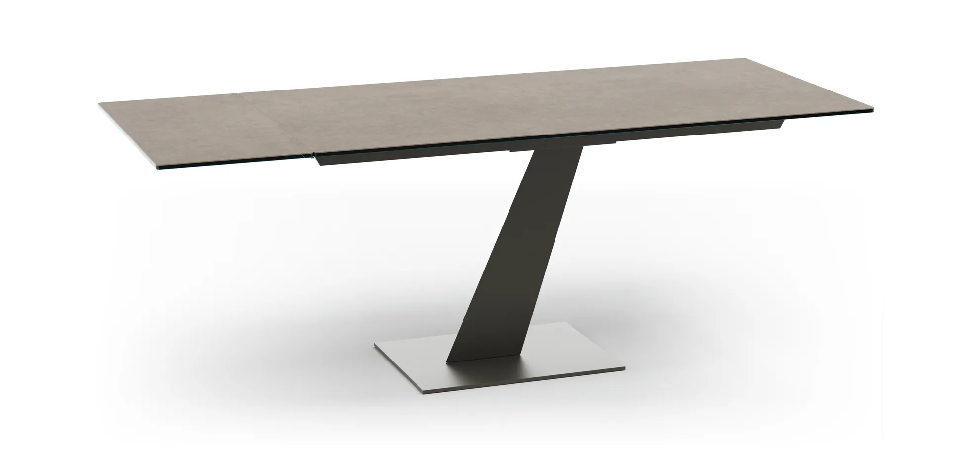Esstisch Iseo - LB ca. 140x80 cm, ausziehbar, Keramik, Grau