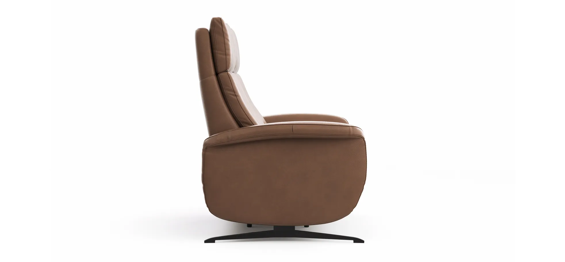 Sofa Sitz.Konzept Sofa - 2-Sitzer inkl. Relaxfunktion (motorisch) und Kopfteilverstellung, Leder, Cognac