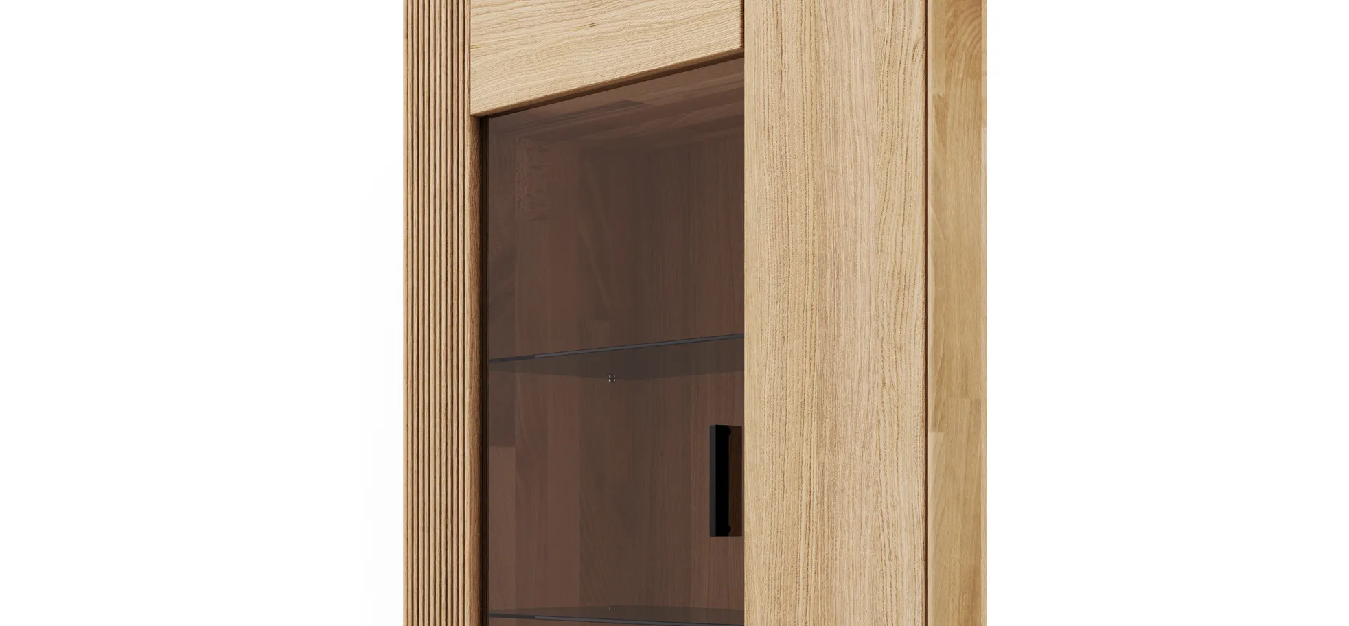 Vitrine Estana - Eiche massiv, legno