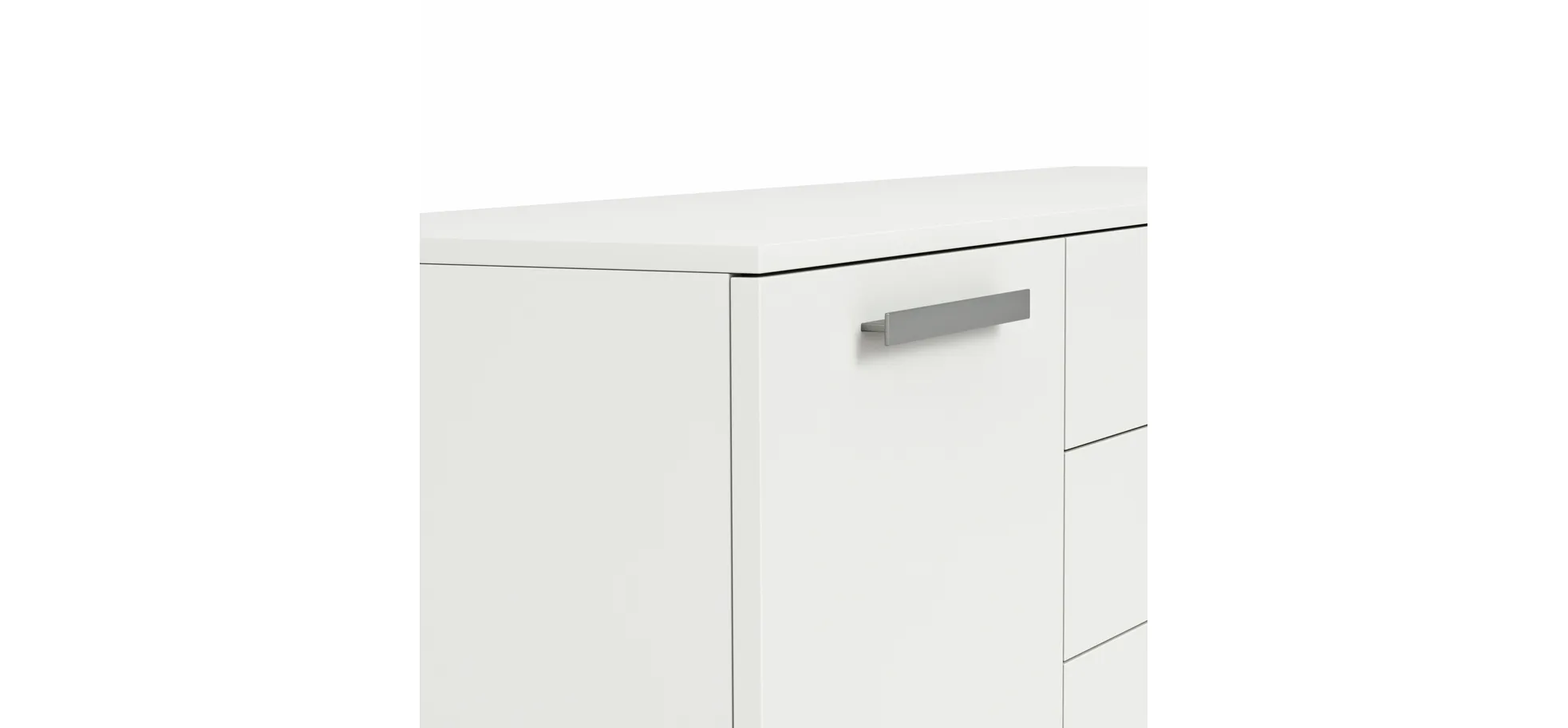 Kommode Viana - Holzwerkstoff, Weiß