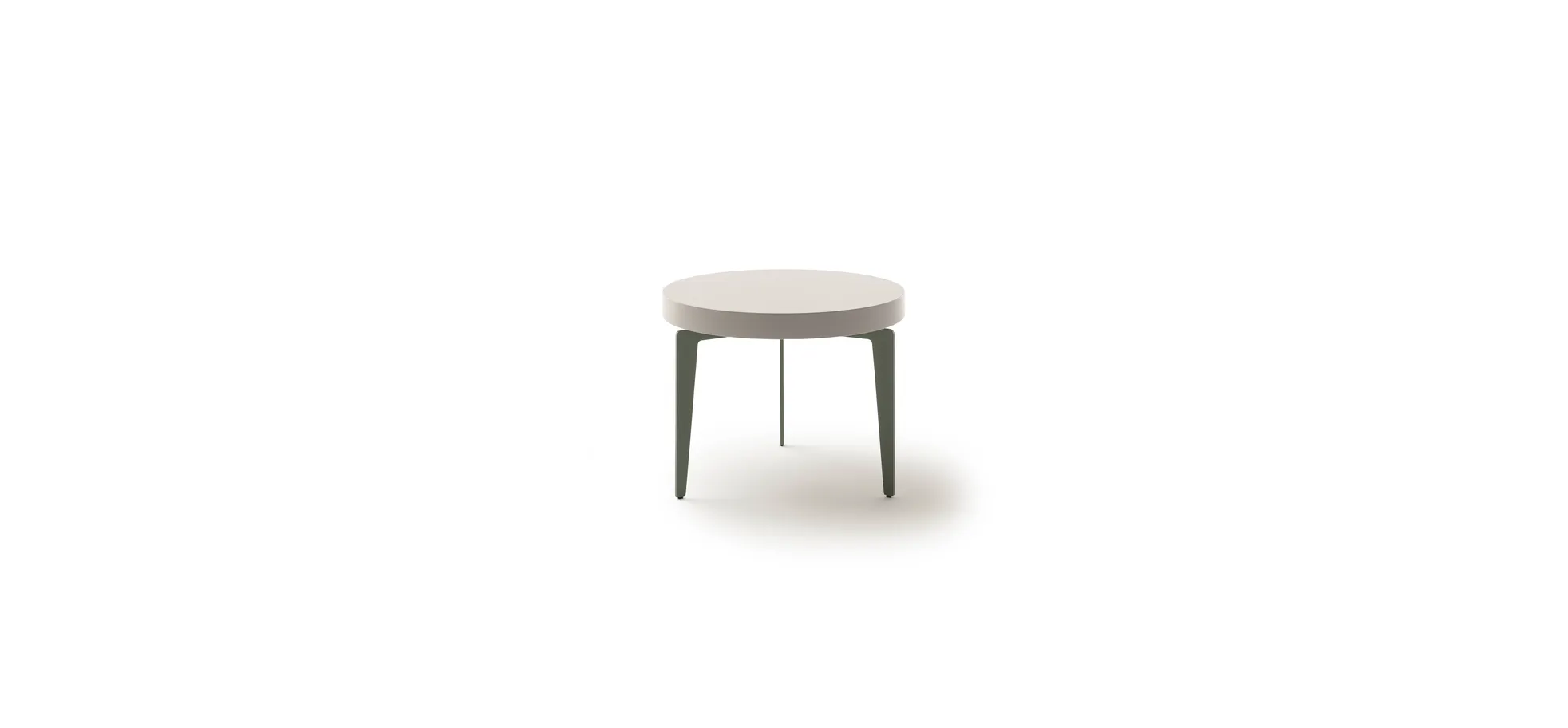 Beistelltisch Loretto - Rund ca. 60 cm, Lack, Graubeige 200004