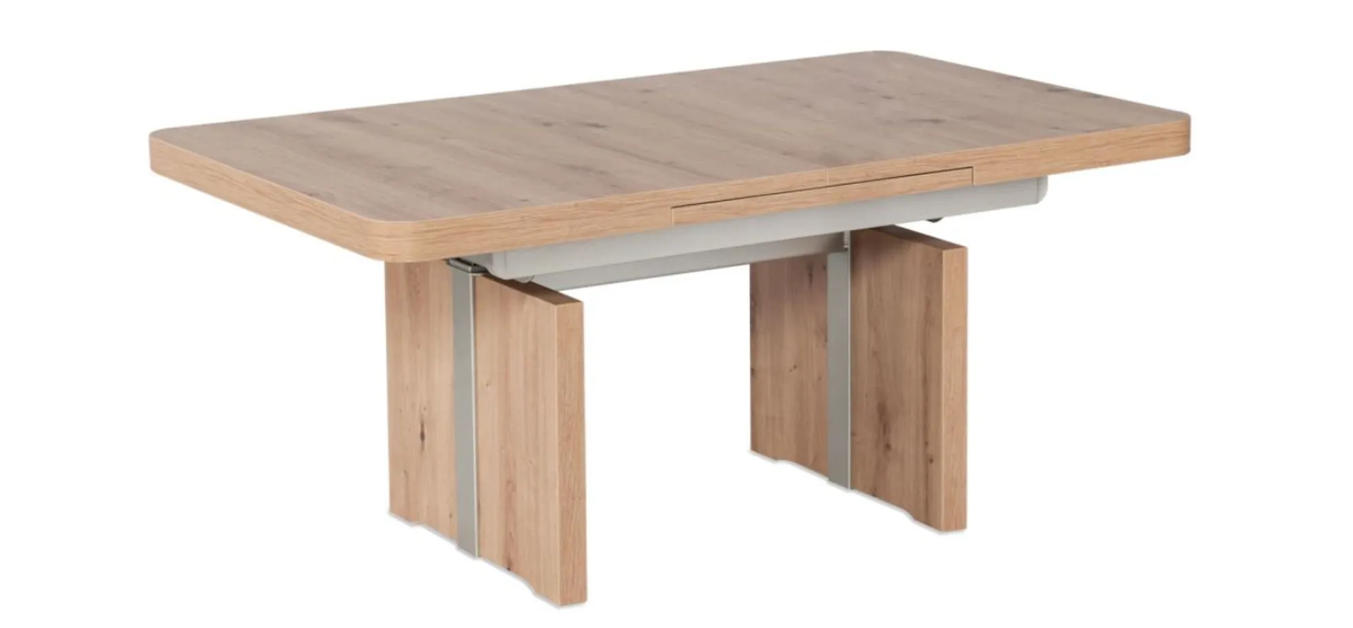 Couchtisch - ausziehbar/höhenverstellbar, LBH. ca. 110x68x53 cm, Wildeiche
